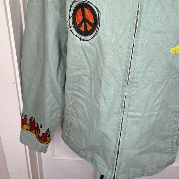 Forever 21 x Ron Bass We Are The chosen Ones Jacket Green Size Medium New - Picture 4 of 7